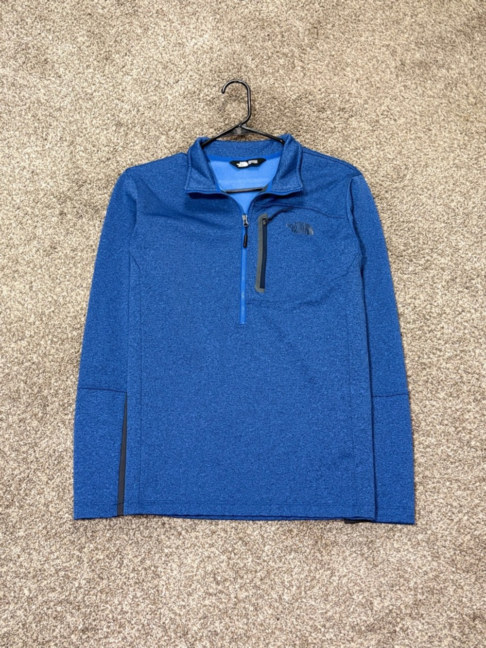 The North Face Canyonlands Mens Large Blue 1/2 Zip Pullover Jacket Hiking